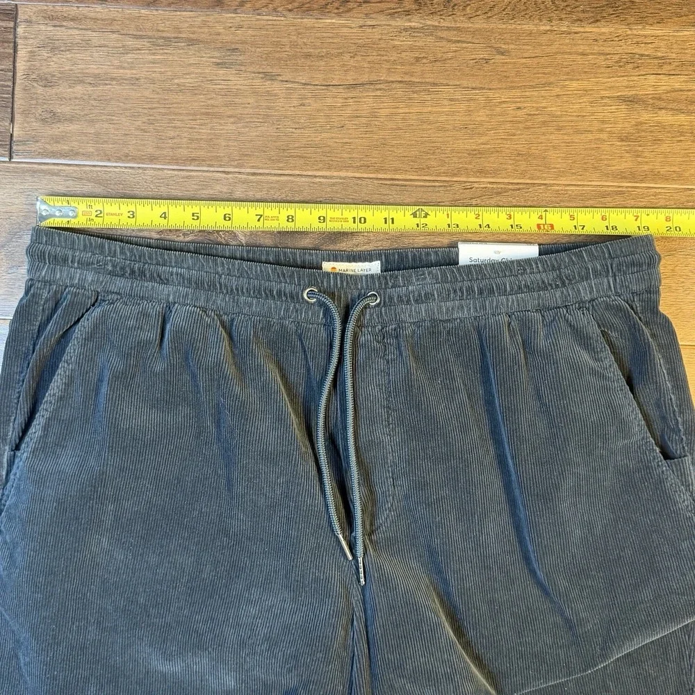NWT Marine Layer Saturday Stretch Corduroy Slim Straight Green Pants XXL Preppy‎